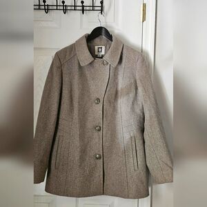 Anne Klein Women Textile Coat Size L Like New